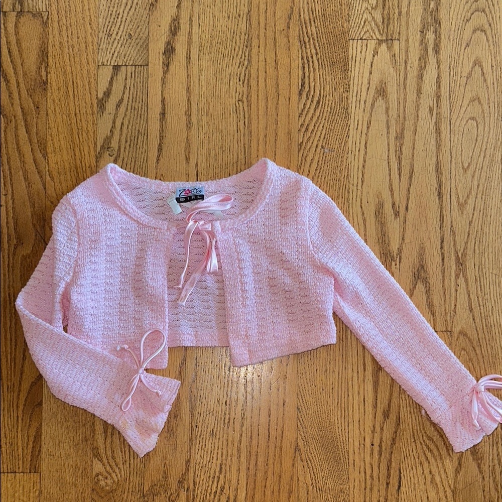 Soft Pink Knit Bolero Sweater, size 5